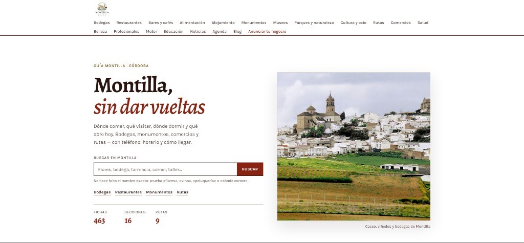 Guía Montilla, directorio local de Montilla-Moriles con bodegas, restaurantes, monumentos y rutas